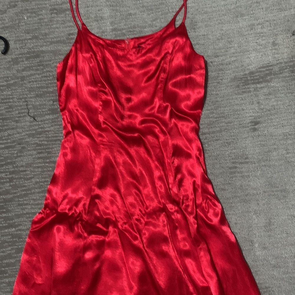 VTG Late Edition Red Satin-Like Slip Dress